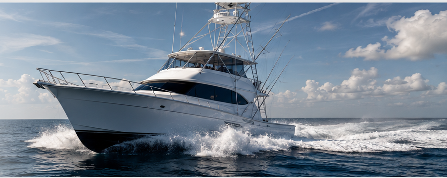 Representative private sport fishing vessel underway